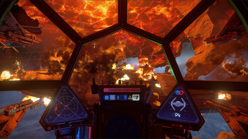 TIE Corps pilots engaging enemy targets in Star Wars: Squadrons