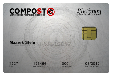 Platinum COMPOST Membership Card