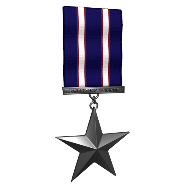 Iron Star with Gold Ribbon